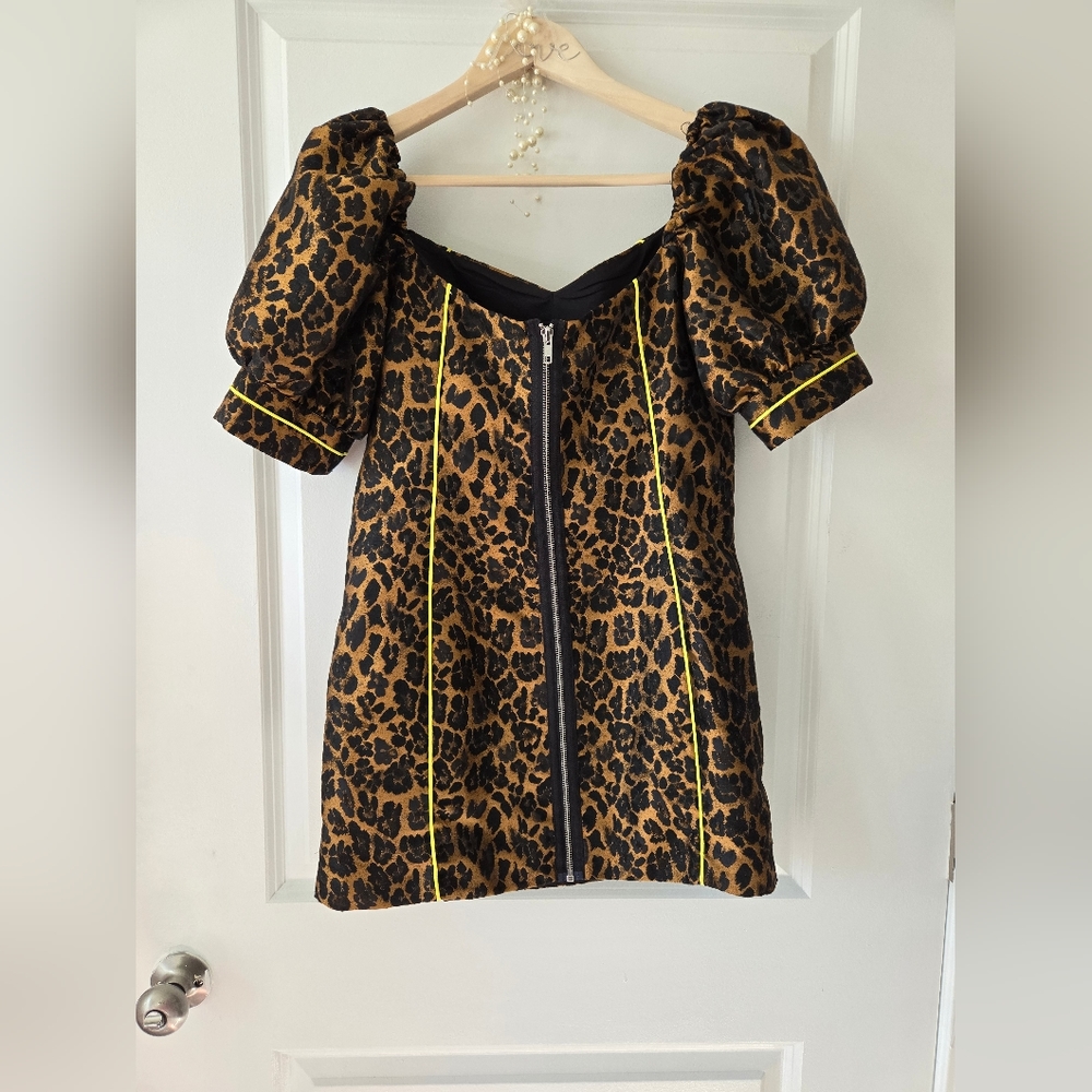 For Love and Lemons Jett Leopard Fitted Mini Dress - Picture 4 of 4